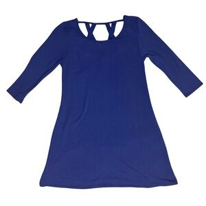 Alya Navy Dress With Cutout Back Detail